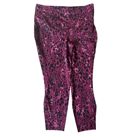 Lululemon Base Pace High Rise Tight Animal Print Pink Black Leggings Size 14 - Picture 3 of 5